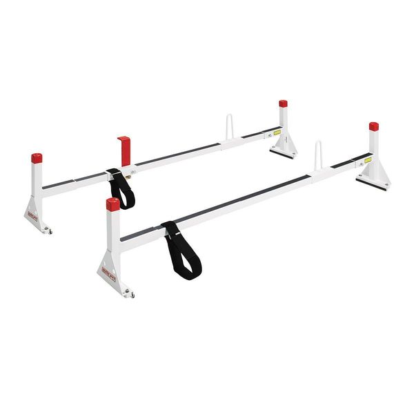 Weather Guard WHITE STEEL ALL-PURPOSE 2 CROSS MEMBER VAN RACK 205-3